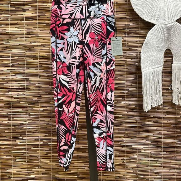 DKNY Women S Printed High Waist 7/8 Leggings‎ Pink Size X -Small - Picture 2 of 3